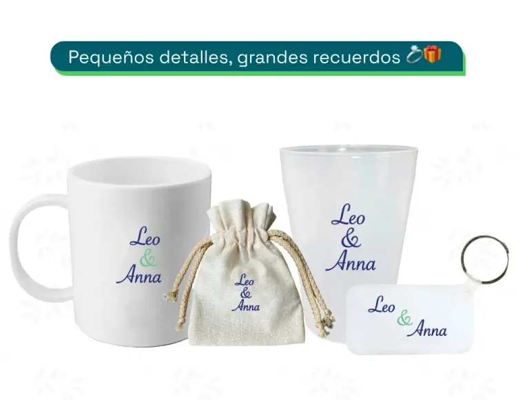 Recuerdos personalizados para bodas