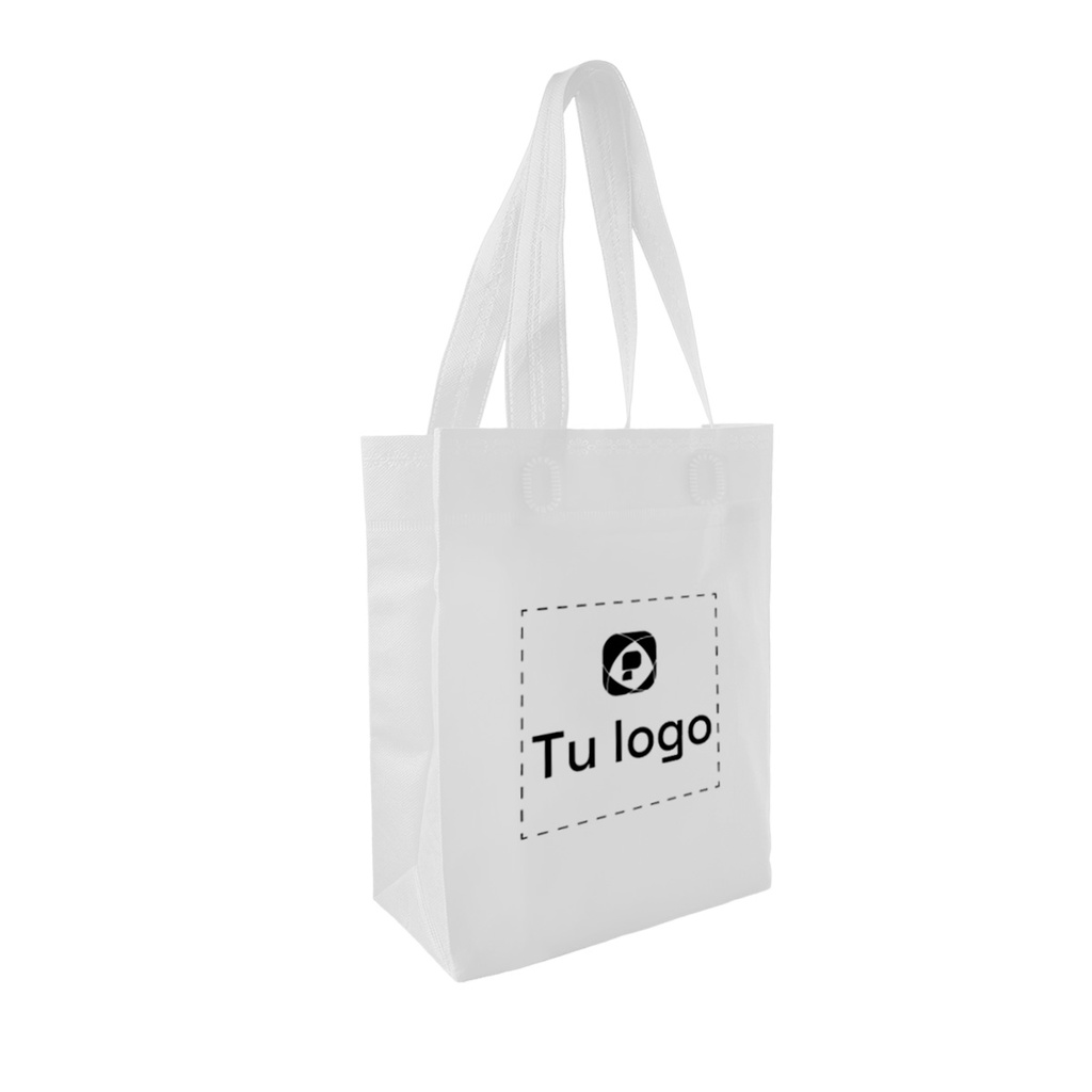 Bolso de cambrela termosellado con fuelle 25x30x9 cm
