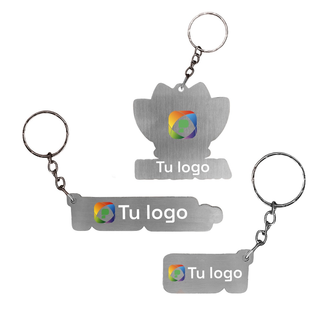 Llavero metálico troquelado