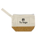 Cosmetiquera de lienzo con corcho
