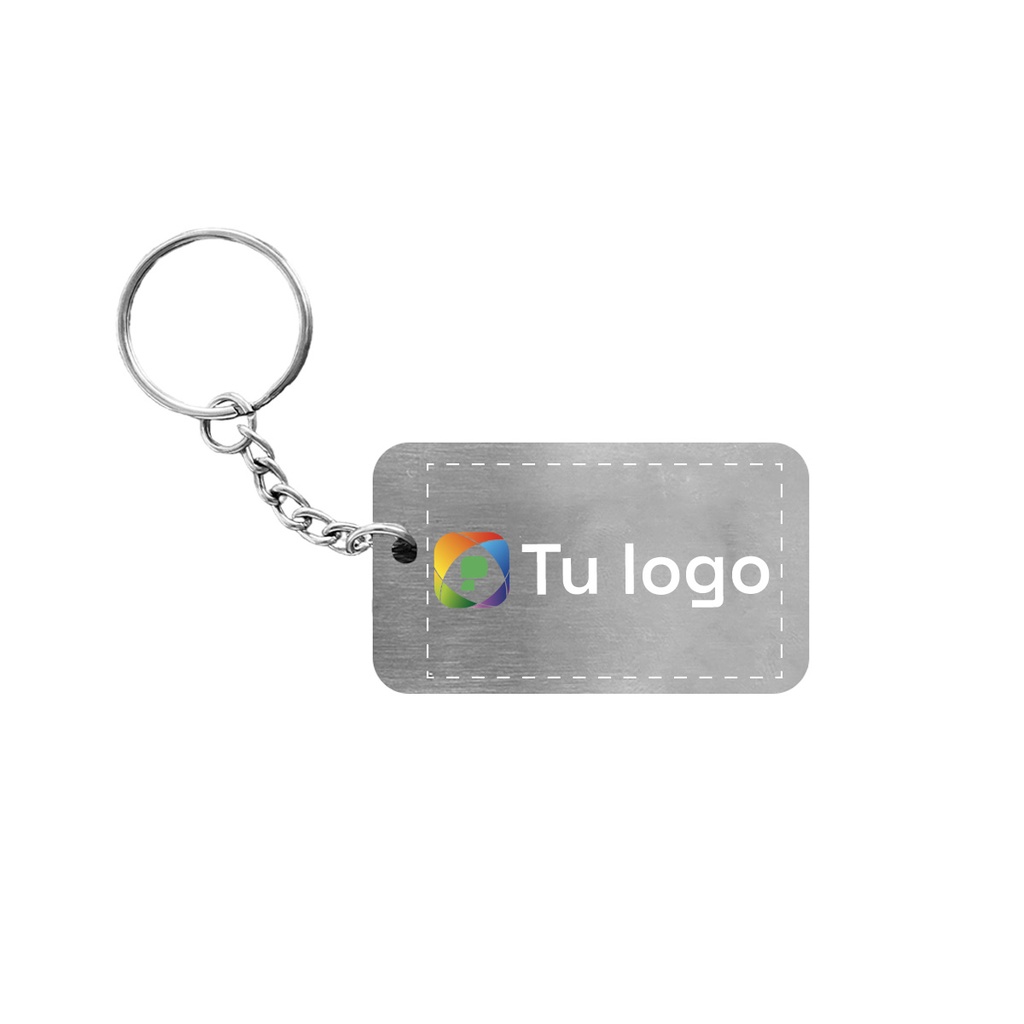 Llavero Rectangular Inox Full color