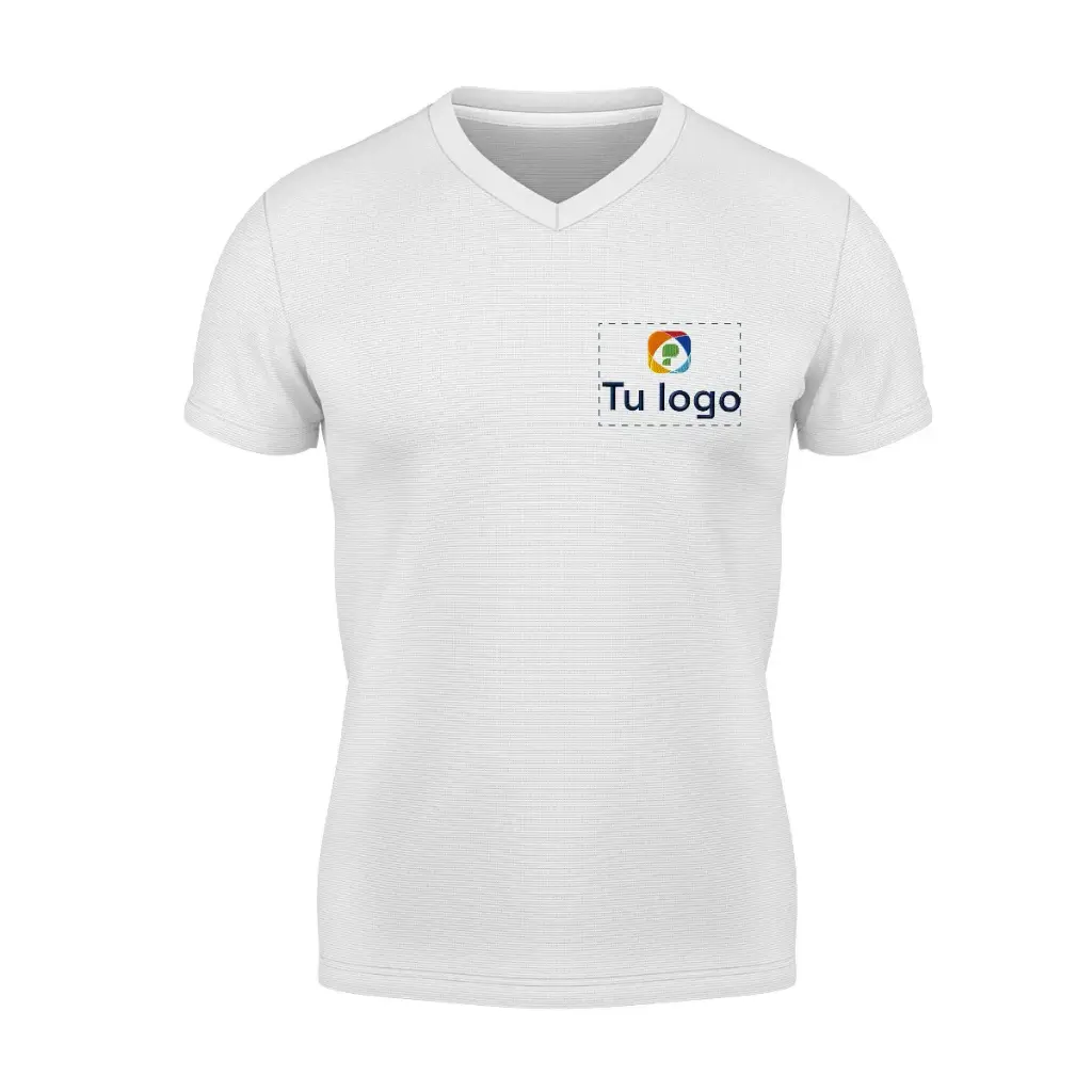 Camisetas Poli-algodón cuello en V DTF