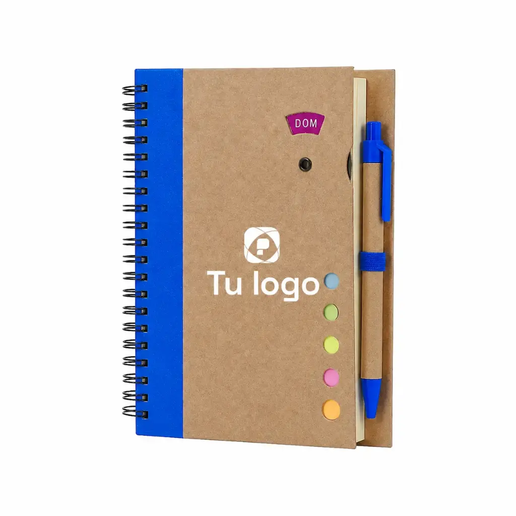Cuaderno ecológico con post its