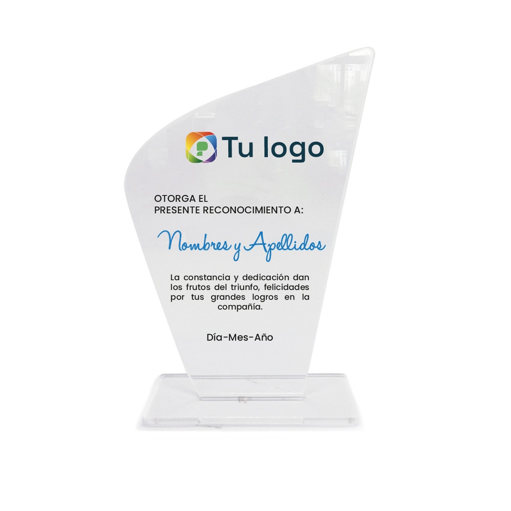 Placa de reconocimiento
