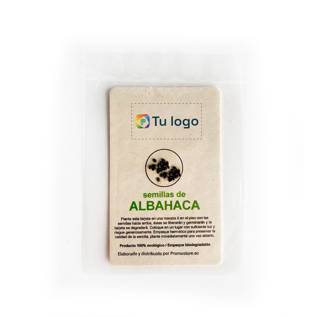 Tarjeta biodegradable con Semilla