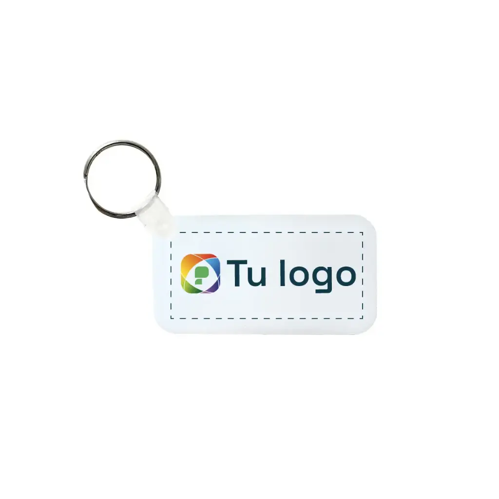 Llavero acrílico rectangular