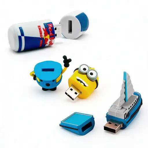 [PT1727] Pendrive Rubber personalizado 3D