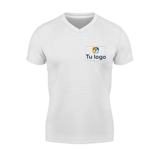 [PT198] Camisetas Poli-algodón cuello en V DTF