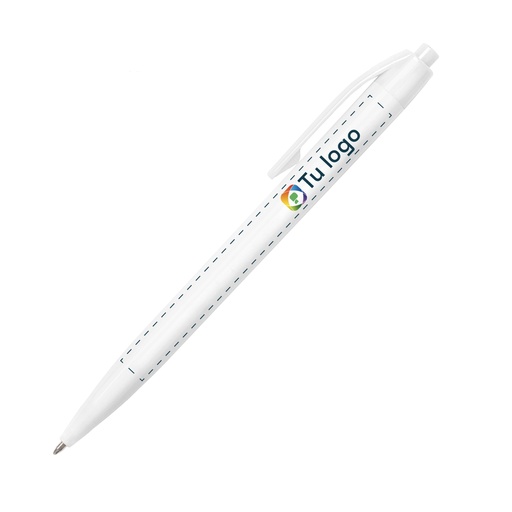 [PT36] Bolígrafo Plástico White Pro