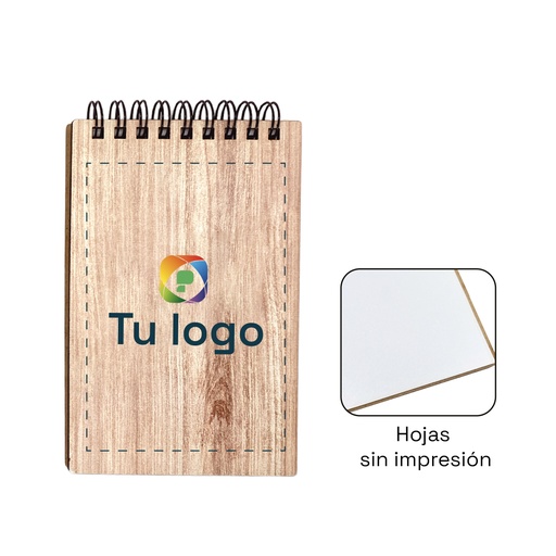 [PT750] Mini Libreta Premium MDF laminado A6