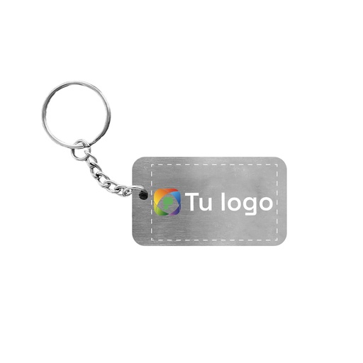 [PT962] Llavero Rectangular Inox Full color